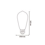 Calex Rustiek led lamp | Ø 64 mm | 4 watt | 200 lumen | 2100K | dimbaar