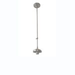 Art Deco hanglamp 'Glasgow' staal pendel lang glas 30cm