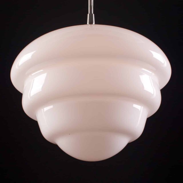 Art Deco hanglamp 'Oxford' pendel kort glas 30cm