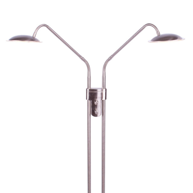 Dubbele verstelbare leeslamp | staal | met dimmers