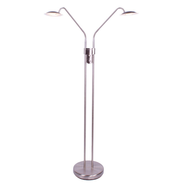 Dubbele verstelbare leeslamp | staal | met dimmers