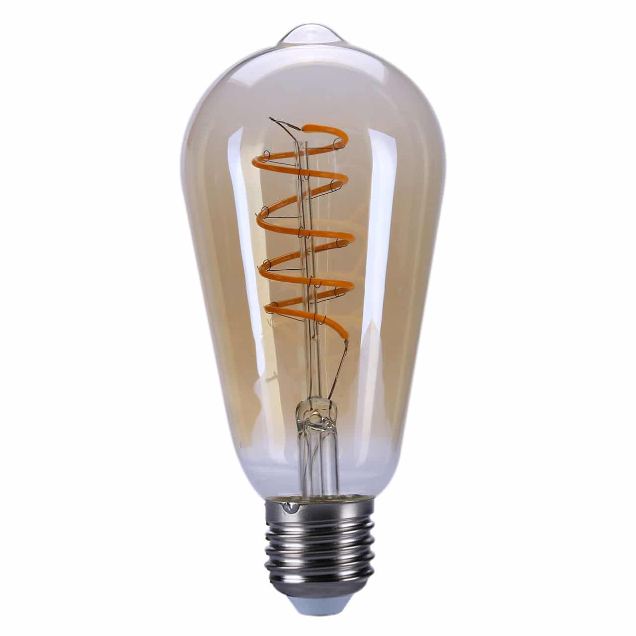 Schots matchmaker Paar E27 Rustiek goud led filament lamp dimbaar 4 watt 200 lumen -  LampenConcurrent.nl