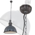 Grote grijze industriële hanglamp Bikkel XXL