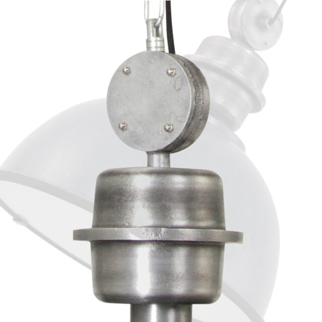 Grote grijze industriële hanglamp Bikkel XXL