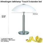 Grote Touch Tafellamp Staal Dimbaar Modern En Stijlvol 7