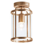 Klassieke Bronzen Lantaarn Plafondlamp Pimpernel O 16cm 8