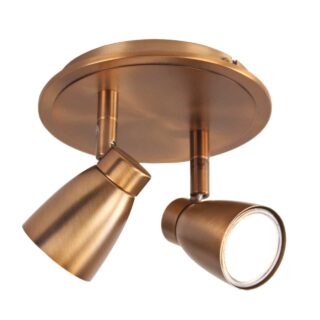 Klassieke verstelbare bronzen 2 lichts spot Mirage