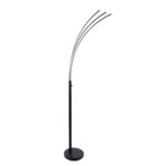 Moderne zwarte booglamp Slim LED dimbaar