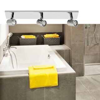 Moet weg!! - Spot Mini Selene 3 x 12V 20W GY6,35 balk IP44 Chroom