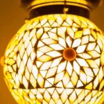 Oosterse hanglamp mozaïek Turkish Design bruin/beige Ø15cm