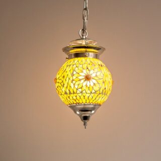 Oosterse hanglamp mozaïek Turkish Design bruin/beige Ø15cm