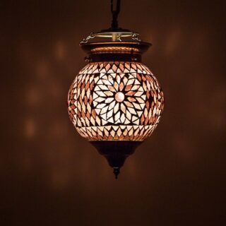 Oosterse hanglamp mozaïek Turkish Design paars Ø15cm