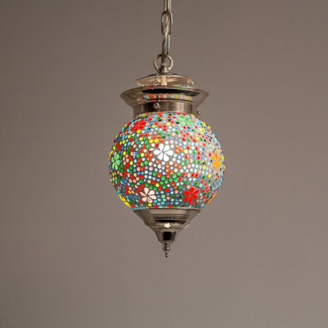 Oosterse mozaïek hanglamp  Ø15cm multicolor