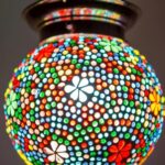 Oosterse mozaïek hanglamp Ø15cm multicolor