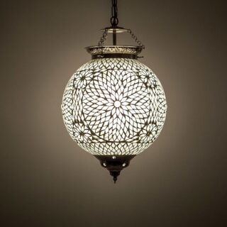 Oosterse mozaïek lamp Turkish Design wit Ø25cm