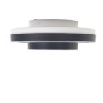 Plafonnière badkamer Masterring zwart / wit IP44