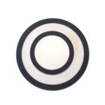 Plafonnière badkamer Masterring zwart / wit IP44