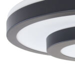 Plafonnière badkamer Masterring zwart/wit | Ø26 cm | IP44 | E27 - Afbeelding 5