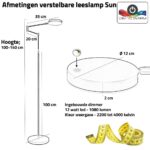 Praktische Staande Lamp Led Zwart Dimbaar 21