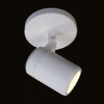 Ronde IP44 badkamer spot Rain | 1 lichts | wit | Ø 10 cm | modern design