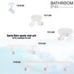 Ronde IP44 badkamer spot Rain | 1 lichts | wit | Ø 10 cm | modern design