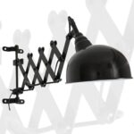 Schaarlamp zwart met kantelbare reflector ⌀ 17cm