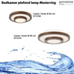 Plafonnière badkamer Masterring mat staal/wit | Ø26 cm | IP44 | E27 - Afbeelding 10