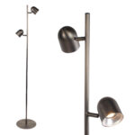 Staande Ovale Leeslamp 2 Lichts Brons Modern Design 14