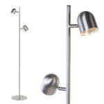 Staande Ovale Leeslamp 2 Lichts Staal Modern Design 10
