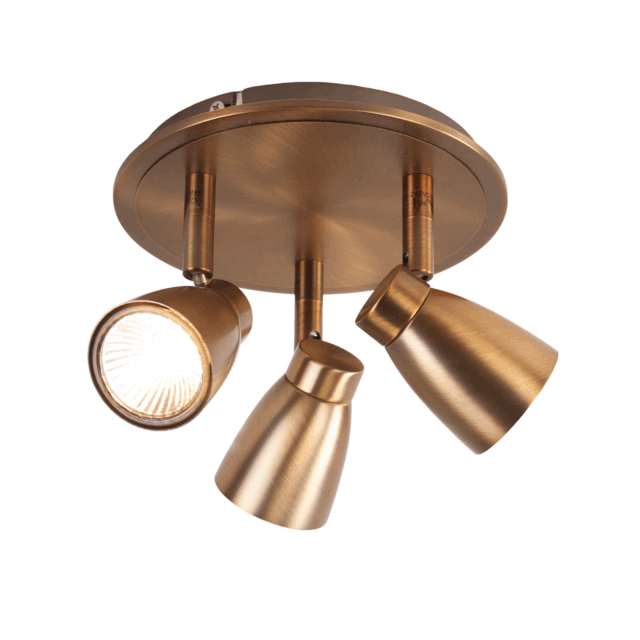 Stijlvolle 3 Lichts Bronzen Spot Mirage Gu10 2