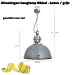 Stoere fabriekslamp Bikkel - Betonlook grijs patina