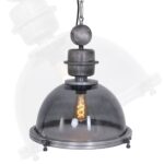 Transparante industriële hanglamp Bikkel
