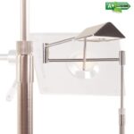 Verstel- en dimbare leeslamp Mini Bari nikkel
