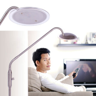 Verstelbare led leeslamp staal | dimfunctie