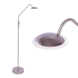 Verstelbare led leeslamp staal | dimfunctie
