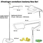 Vloerlamp LED New Bari staal - 10 watt
