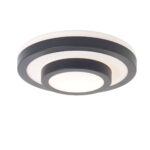 Plafonnière badkamer Masterring zwart/wit | Ø26 cm | IP44 | E27
