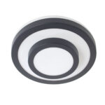 Plafonnière badkamer Masterring zwart/wit | Ø26 cm | IP44 | E27 - Afbeelding 8