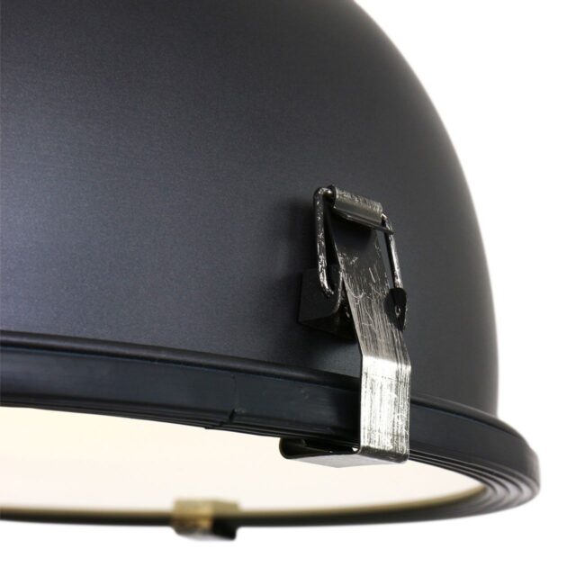 Zwarte industriële 1 lichts eettafel lamp