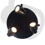 Zwarte plafondlamp 3 spots GU10