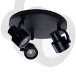 Zwarte plafondlamp 3 spots GU10