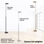 Zwarte staande lamp Rome LED met dimmer