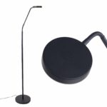 Zwarte staande leeslamp comfort led