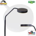 Zwarte staande leeslamp flexy led