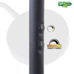 Zwarte staande leeslamp flexy led