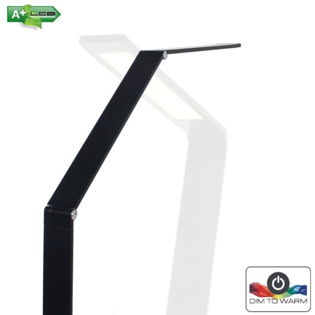 Zwarte staande vloerlamp Volare LED