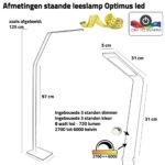 Zwarte staande vloerlamp Volare LED