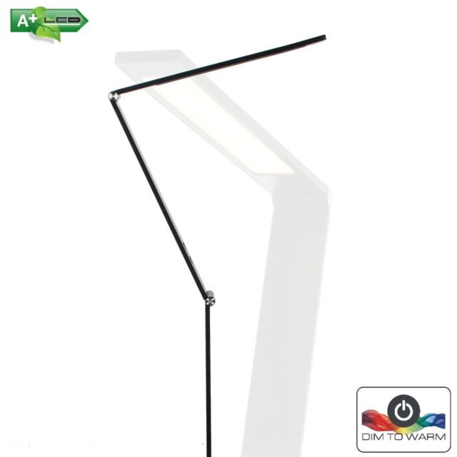 Zwarte staande vloerlamp Volare LED
