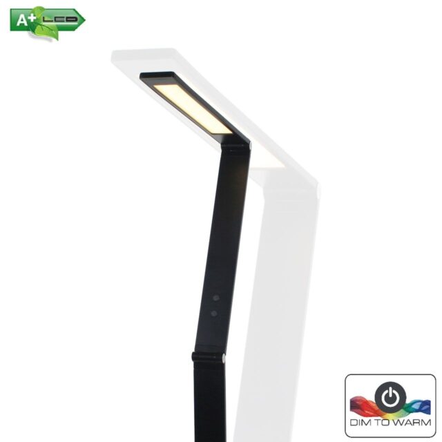 Zwarte staande vloerlamp Volare LED