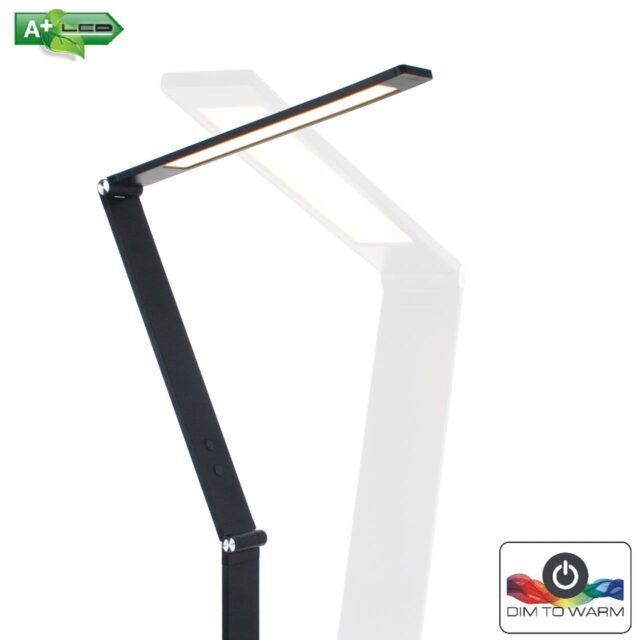 Zwarte staande vloerlamp Volare LED